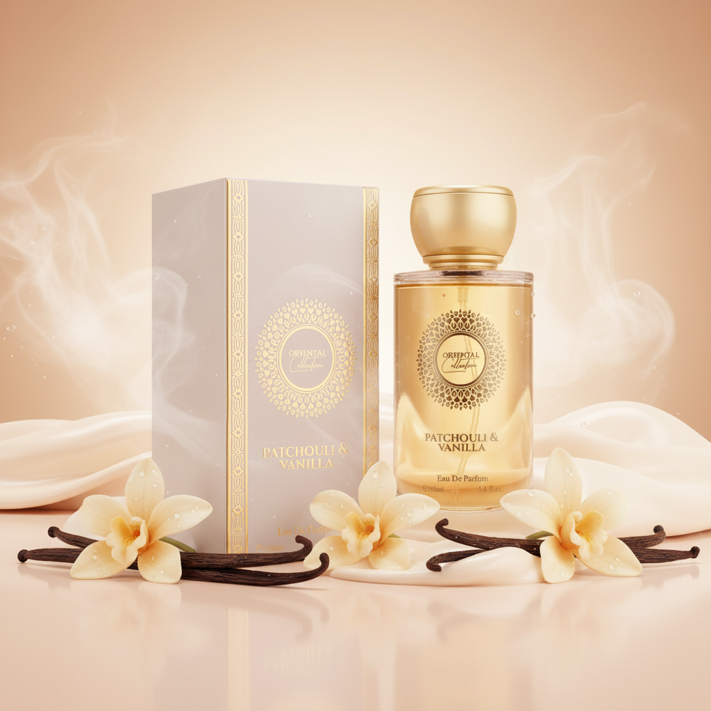 100 ml EDP PATCHOULI & VANILKA Dřevitá, elegantní, pudrová orientální dámská vůně 3 