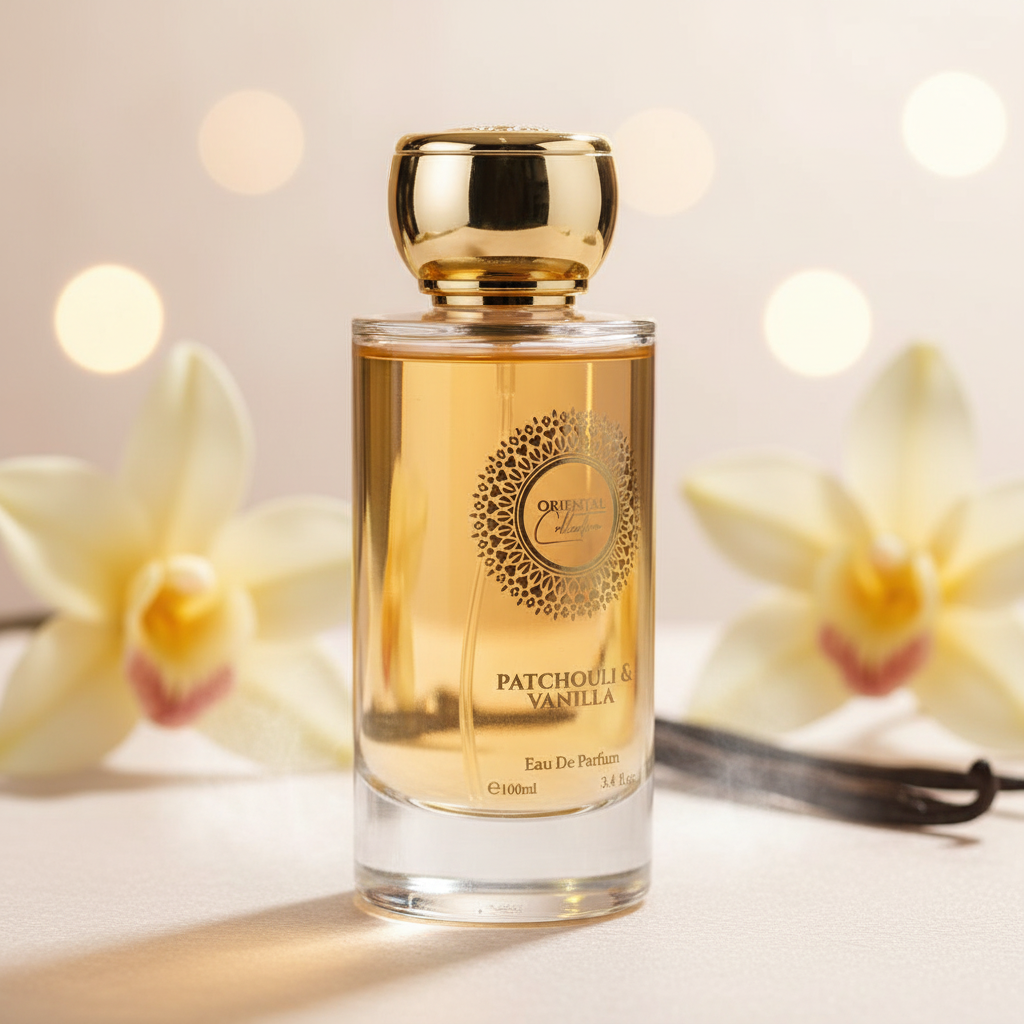 100 ml EDP PATCHOULI & VANILKA Dřevitá, elegantní, pudrová orientální dámská vůně 5 