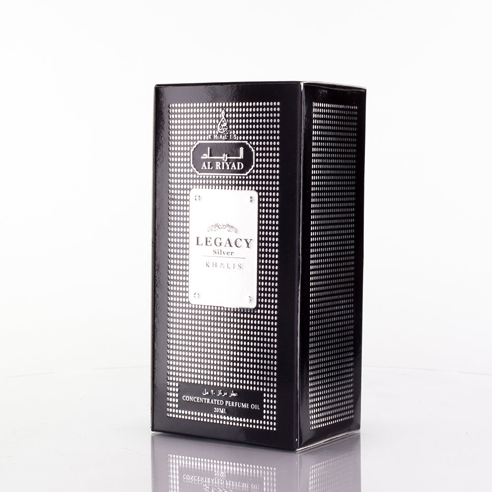 Parfémový olej 20ml "Legacy Silver" – dřevitá vůně unisex