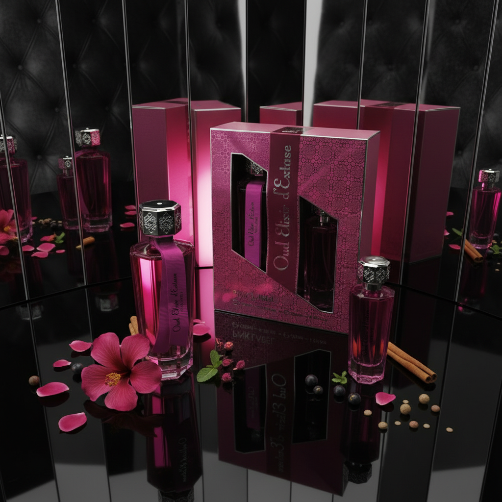 EDP 100ml + 30ml "Oud Elixir Pink" - květinově-orientální vůně