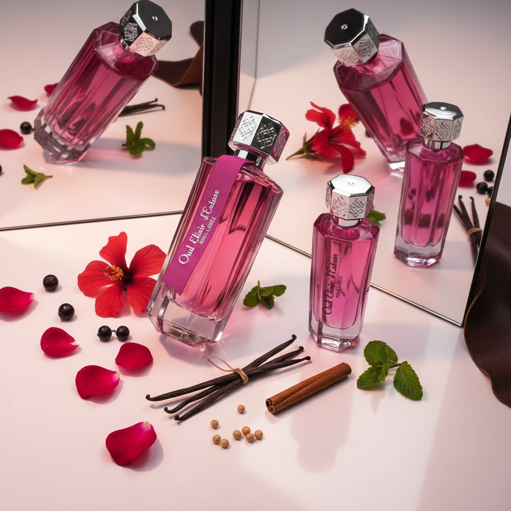 EDP 100ml + 30ml "Oud Elixir Pink" - květinově-orientální vůně 7 