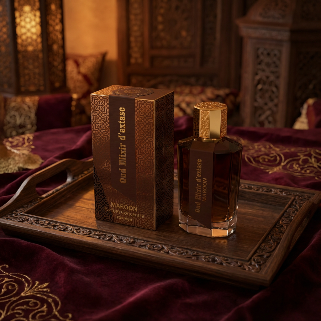 EDP 100ml "Oud Elixir D’extase Maroon" - orientálně-dřevitá vůně 2 