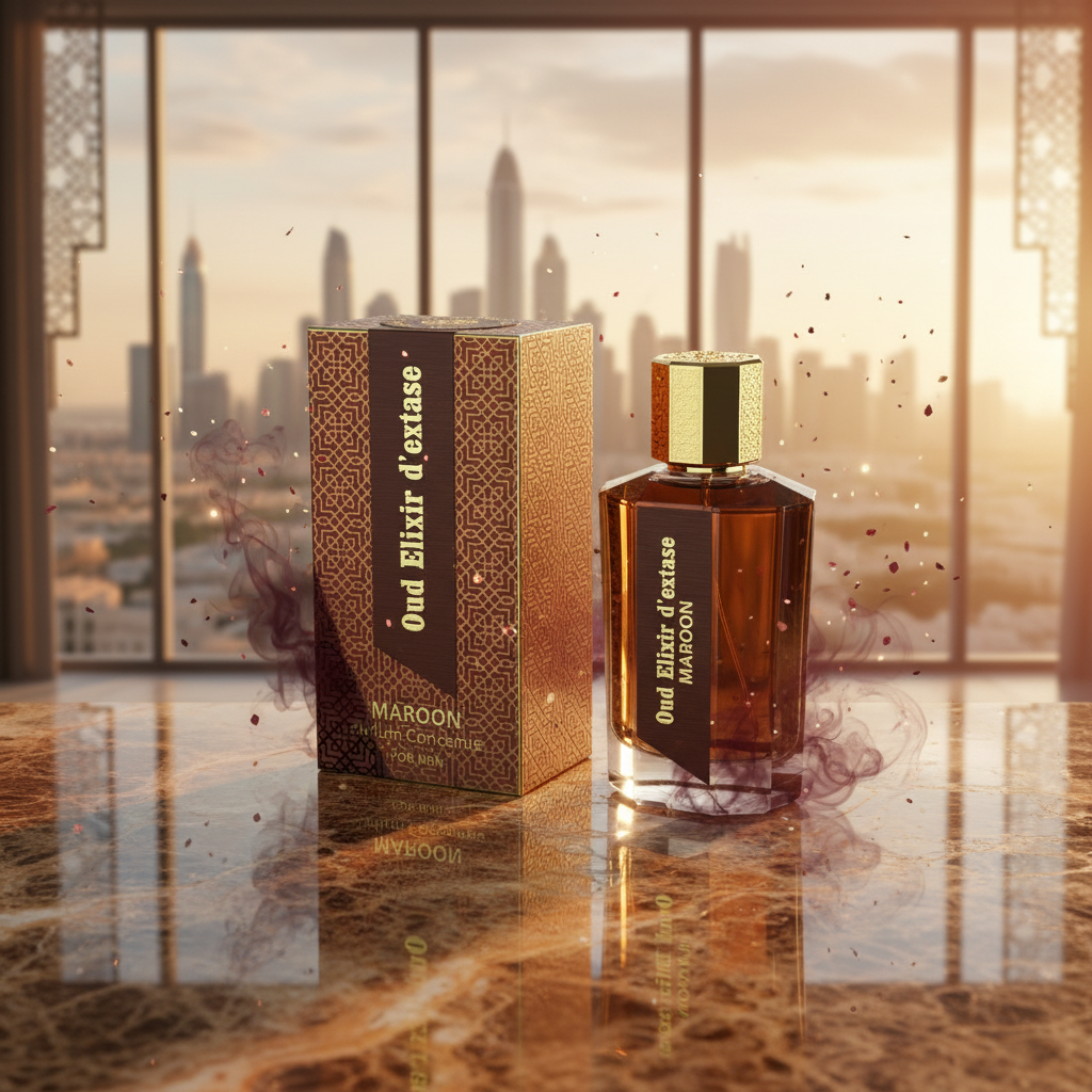 EDP 100ml "Oud Elixir D’extase Maroon" - orientálně-dřevitá vůně