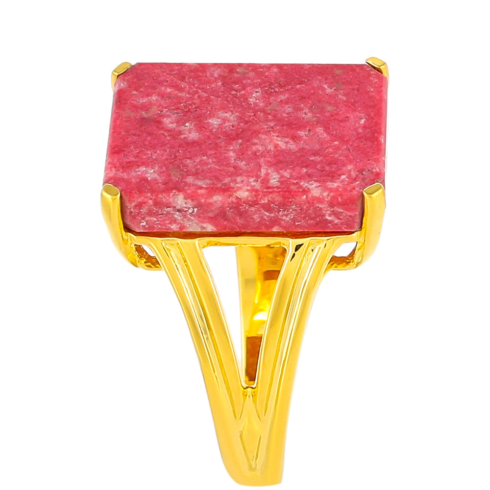 Pozlacený Stříbrný Prsten s Thulitem