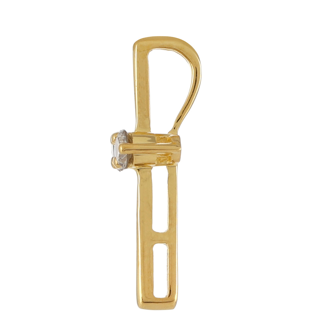 Kříž Pozlacený Stříbrný Přívěsek s Champagne Diamantem 2 