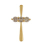 Kříž Pozlacený Stříbrný Přívěsek s Champagne Diamantem