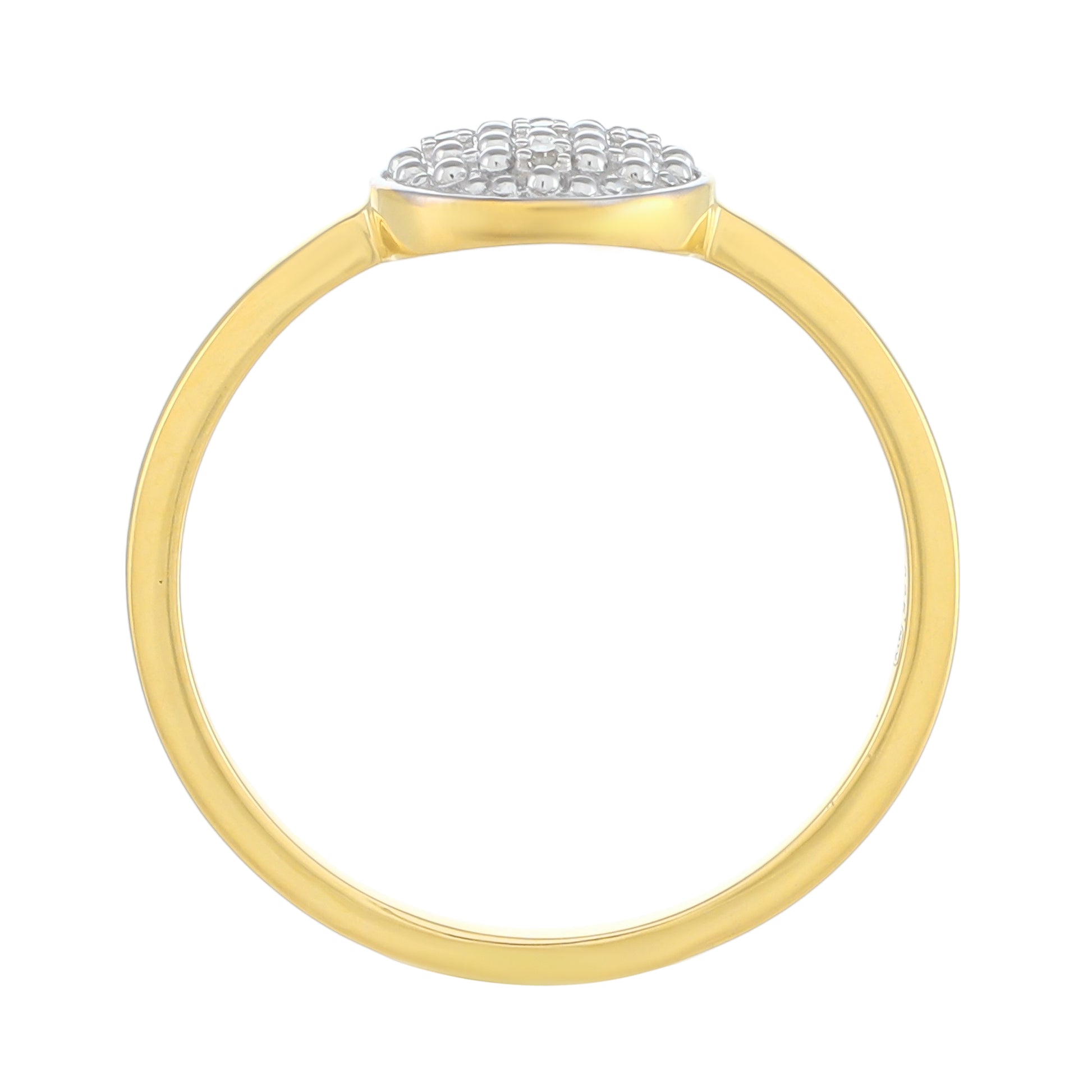 Pozlacené Stříbro 925/1000 - Prsten s Bílým Diamantem - Karátové číslo: 0.02. přibližná hmotnost: 1.57 gramů 4 