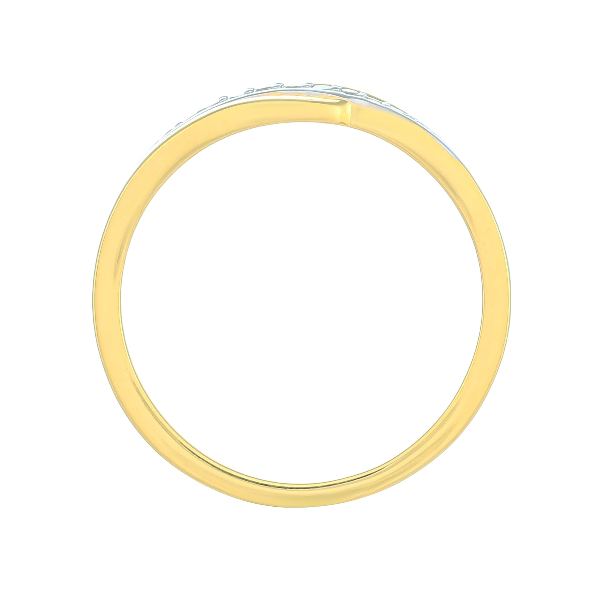 Pozlacené Stříbro 925/1000 - Prsten s Bílým Diamantem - Karátové číslo: 0.06. přibližná hmotnost: 2.02 gramů 3 