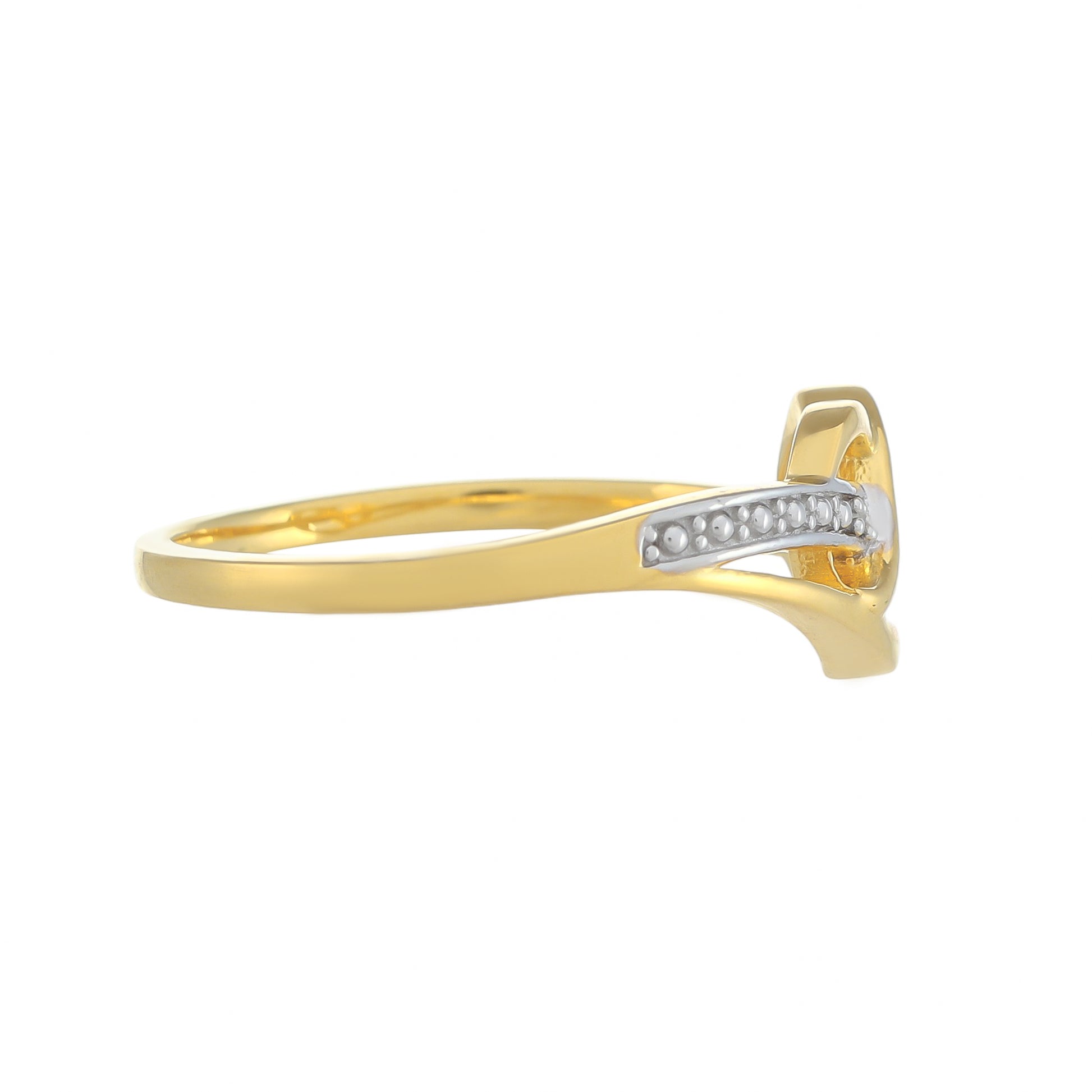 Pozlacené Stříbro 925/1000 - Prsten s Bílým Diamantem - Karátové číslo: 0.01. přibližná hmotnost: 2.05 gramů 2 