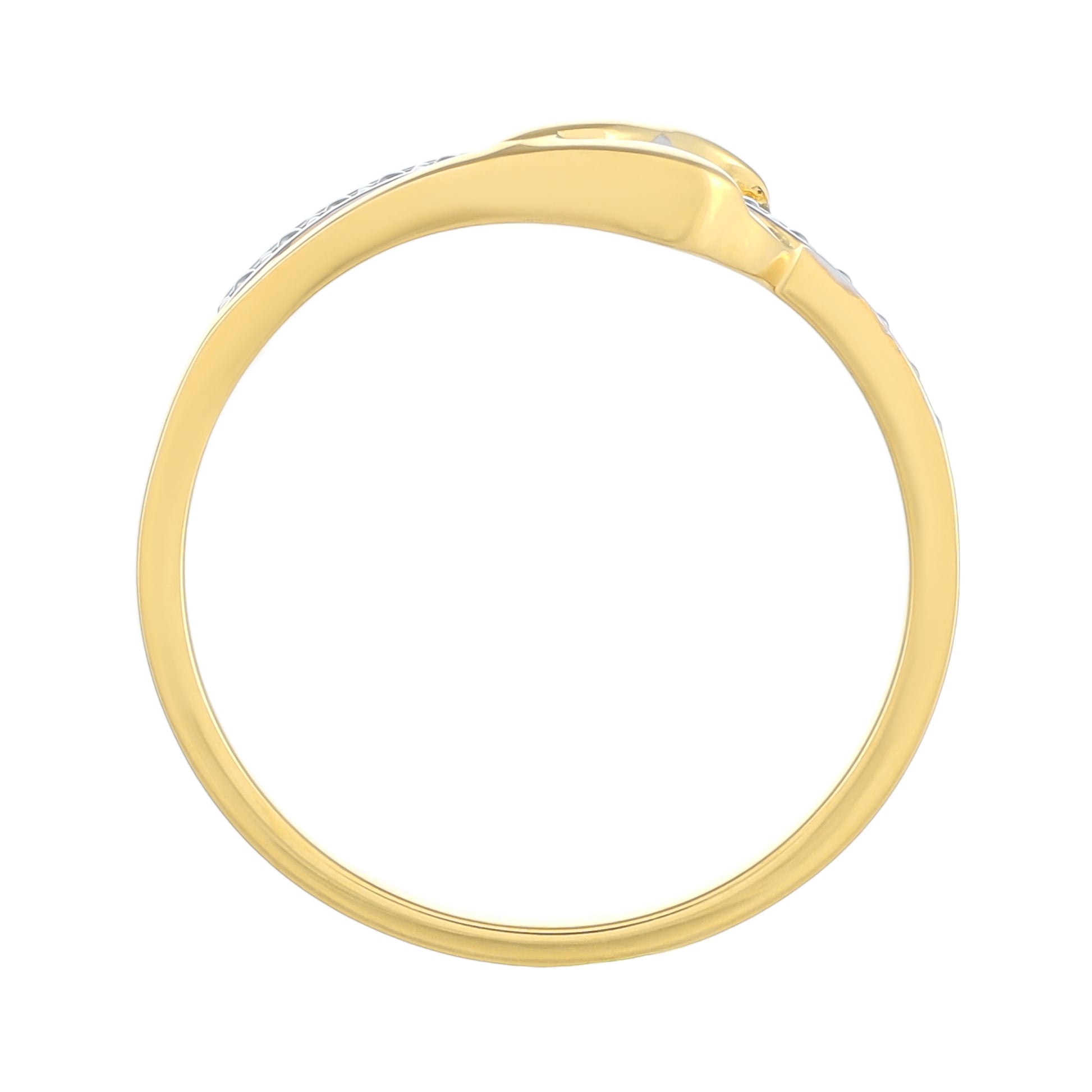 Pozlacené Stříbro 925/1000 - Prsten s Bílým Diamantem - Karátové číslo: 0.01. přibližná hmotnost: 2.05 gramů 4 