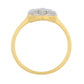 Pozlacený Stříbrný Prsten s Bílým Diamantem