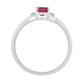 Stříbrný Prsten s Thajským Rubínem