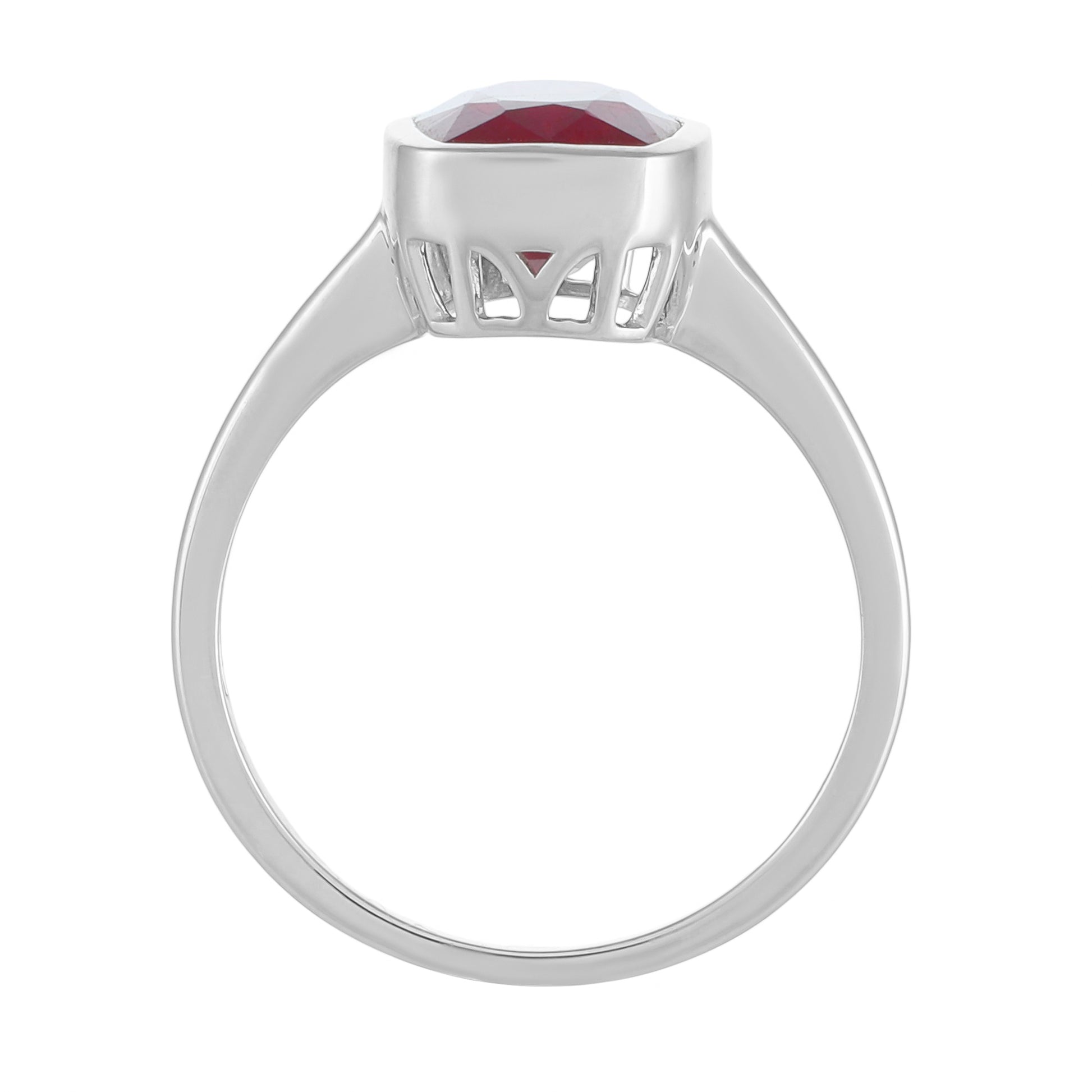 Stříbro 925/1000 Prsten s Thajským Rubínem - Karátové číslo: 6.12. přibližná hmotnost: 3.41 gramů 4 