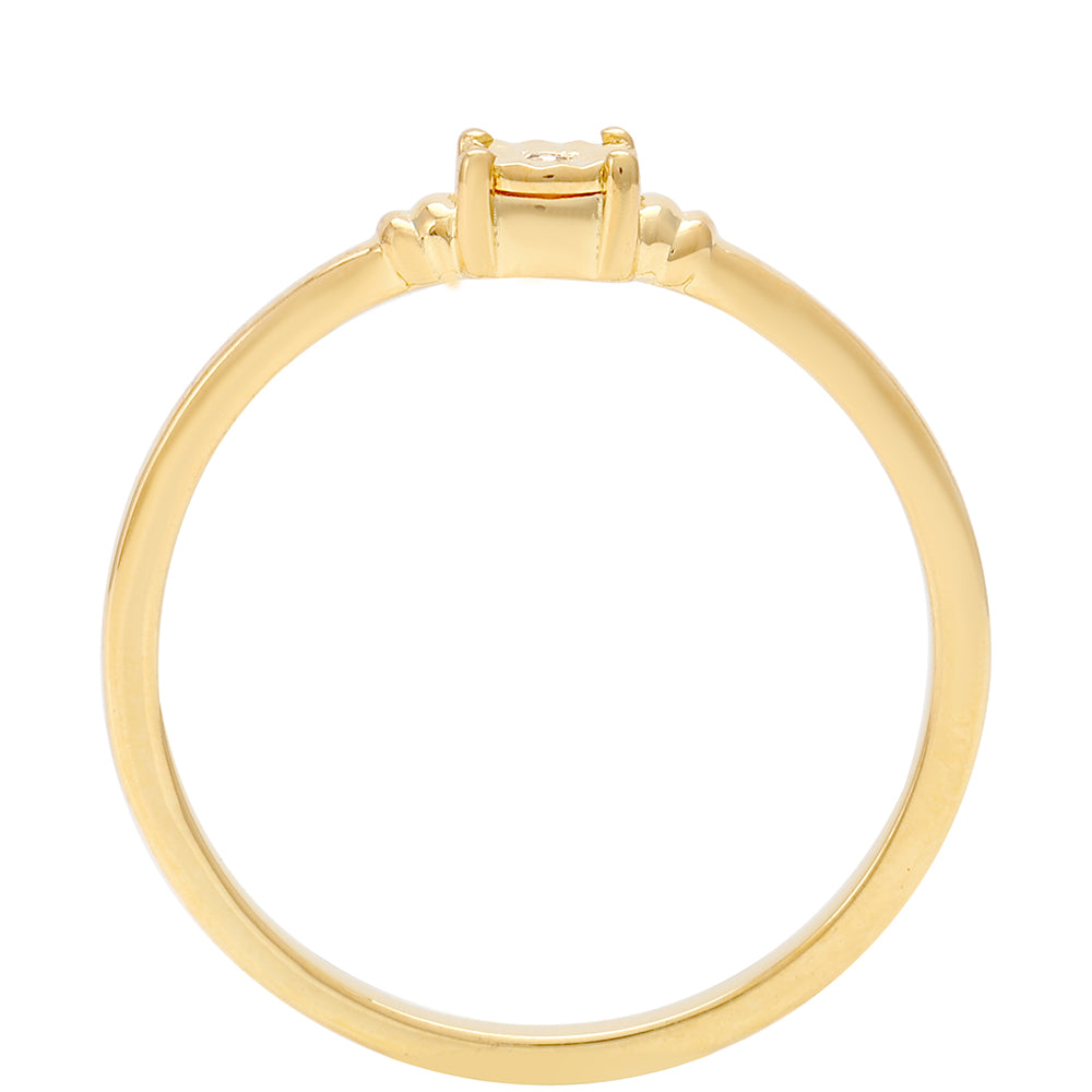 Pozlacené Stříbro 925/1000 - Sada s Červeným Diamantem - Karátové číslo: 0.02. přibližná hmotnost: 3.73 gramů ( Náušnice+Prsten ) 7 