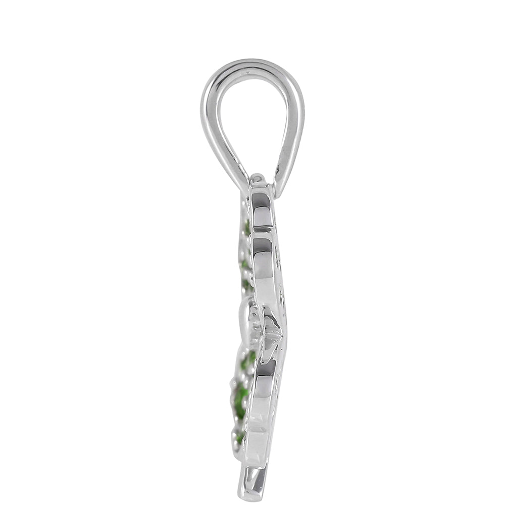 Stříbro 925/1000 - Přívěsek s Chromovým Diopsidem - Karátové číslo: 0.91. přibližná hmotnost: 2.52 gramů 2 