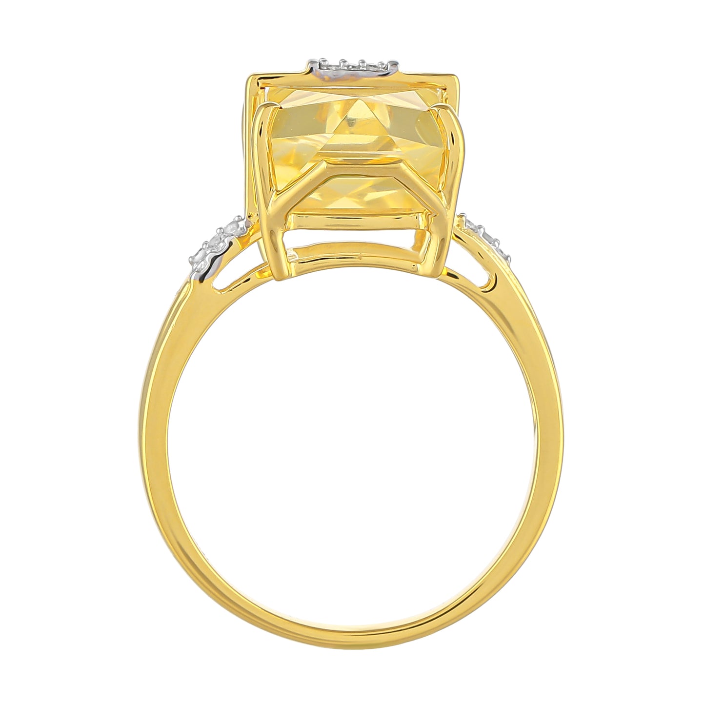 Pozlacený Stříbrný Prsten s Americkým Ohnivým Opálem a Bílým Diamantem