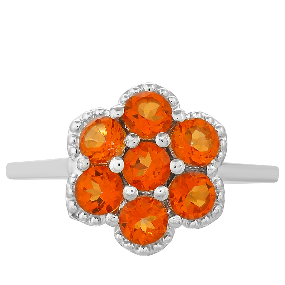 Stříbro 925/1000 - Prsten s Padparadscha Křemenem - Karátové číslo: 1.52. přibližná hmotnost: 2.73 gramů 1 