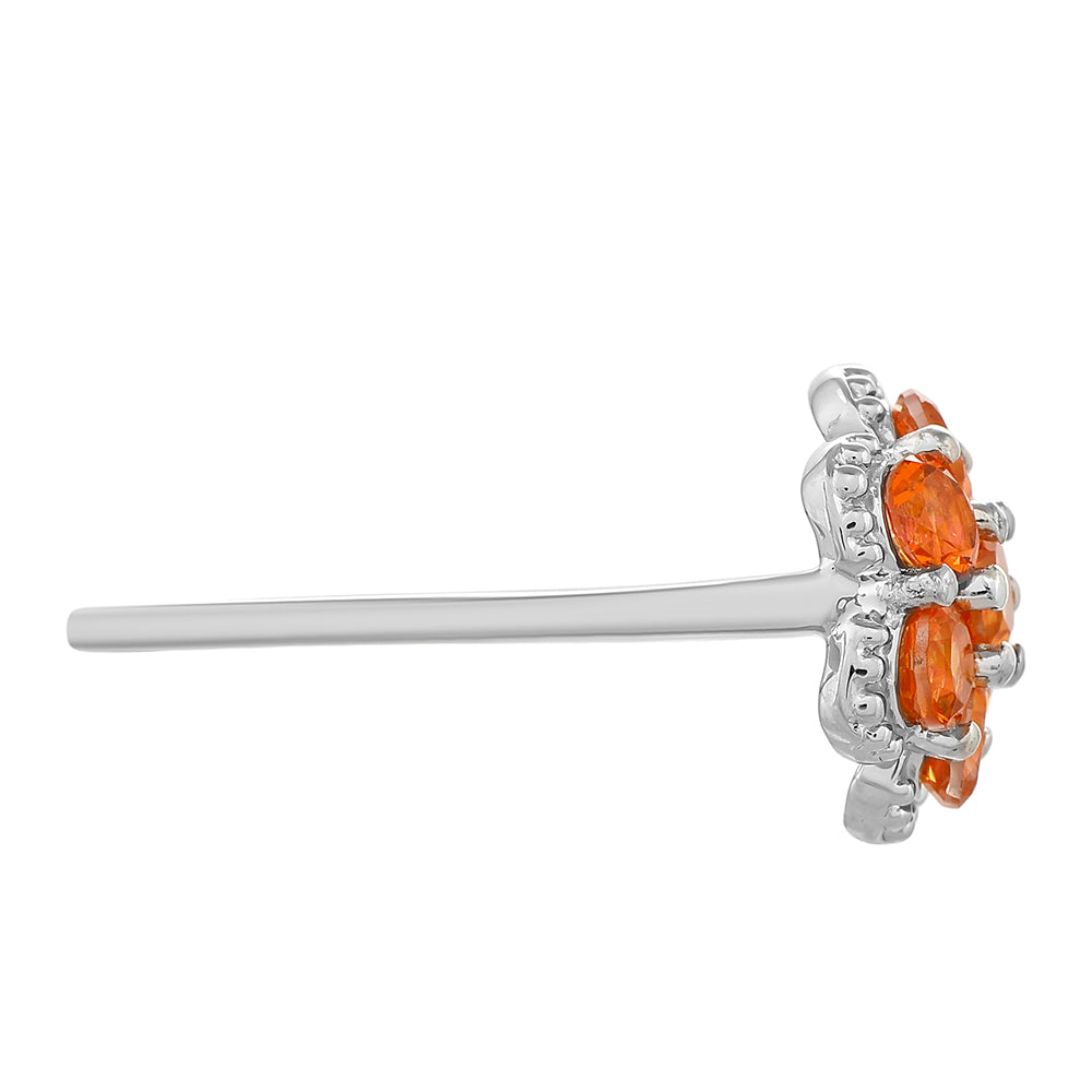 Stříbro 925/1000 - Prsten s Padparadscha Křemenem - Karátové číslo: 1.52. přibližná hmotnost: 2.73 gramů 2 