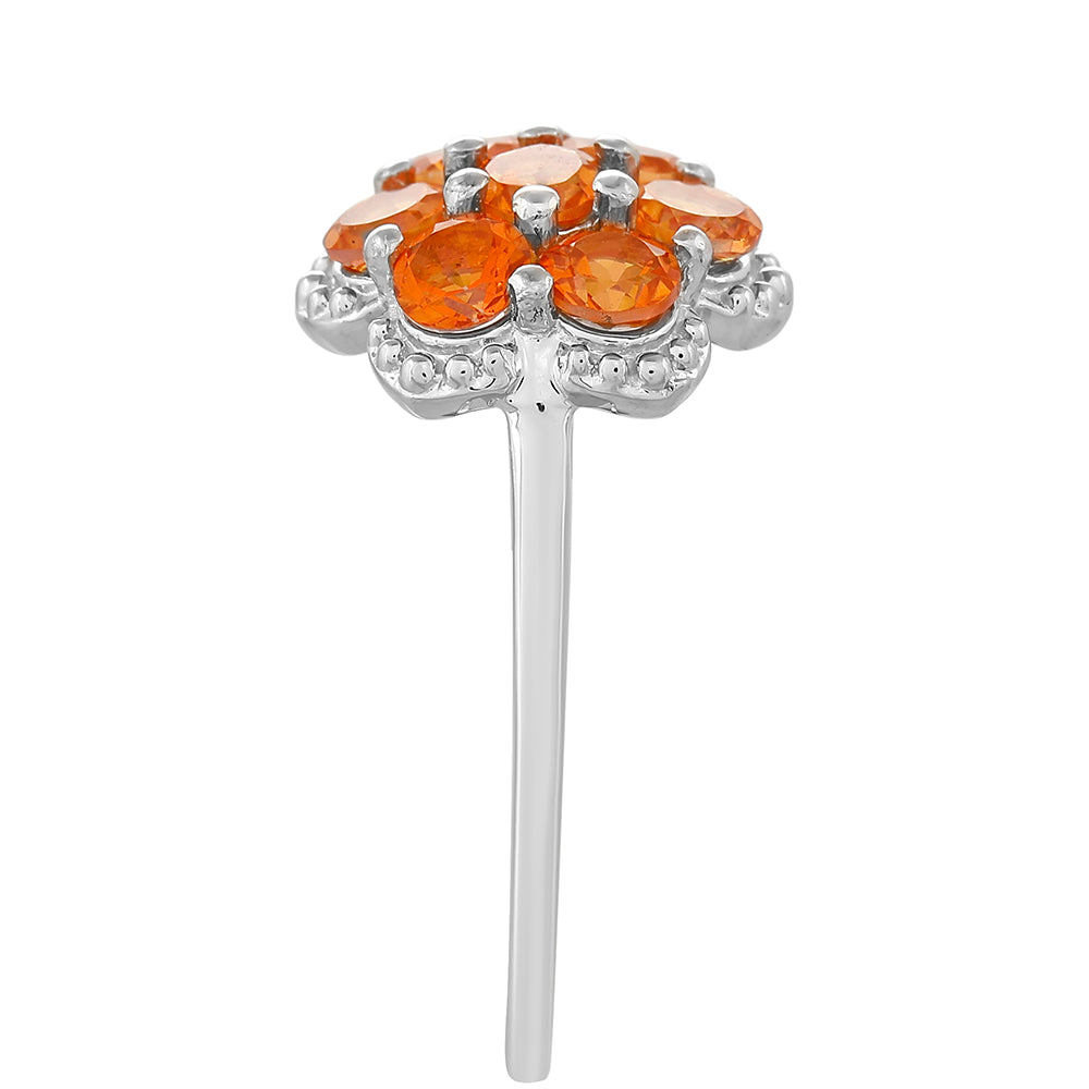 Stříbro 925/1000 - Prsten s Padparadscha Křemenem - Karátové číslo: 1.52. přibližná hmotnost: 2.73 gramů 3 