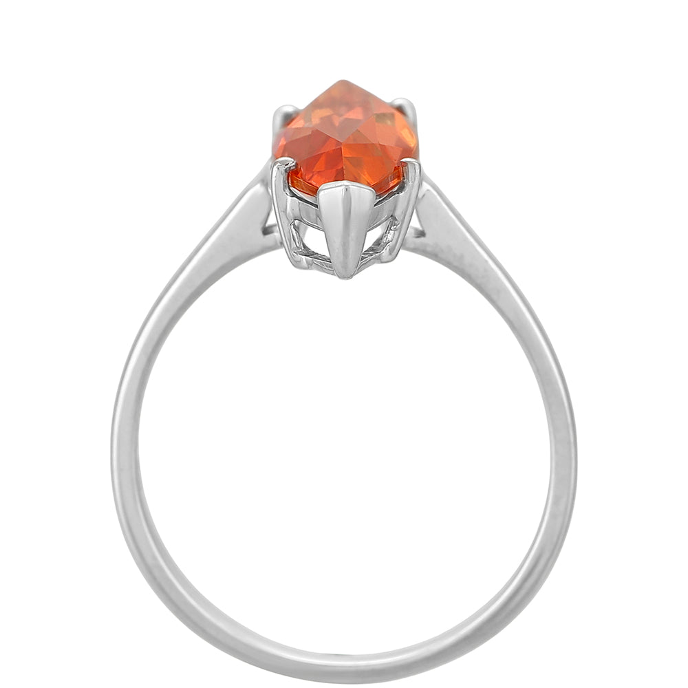 Stříbrný Prsten s Padparadscha Křemenem 4 