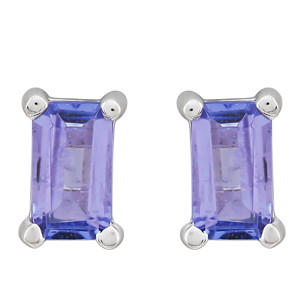 Stříbrné Náušnice s AAA Tanzanitem 1 