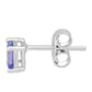 Stříbrné Náušnice s AAA Tanzanitem