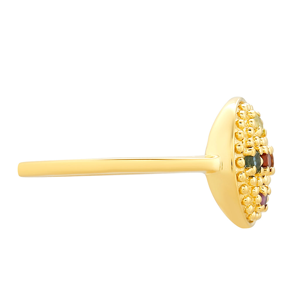 Pozlacené Stříbro 925/1000 - Prsten s Ametystem a Citrínem z Madeiry - Karátové číslo: 0.2. přibližná hmotnost: 1.81 gramů 2 