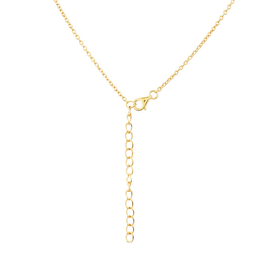 Pozlacený Stříbrný Náhrdelník s etiopským Paraiba modrým opálem a Bílým Topazem