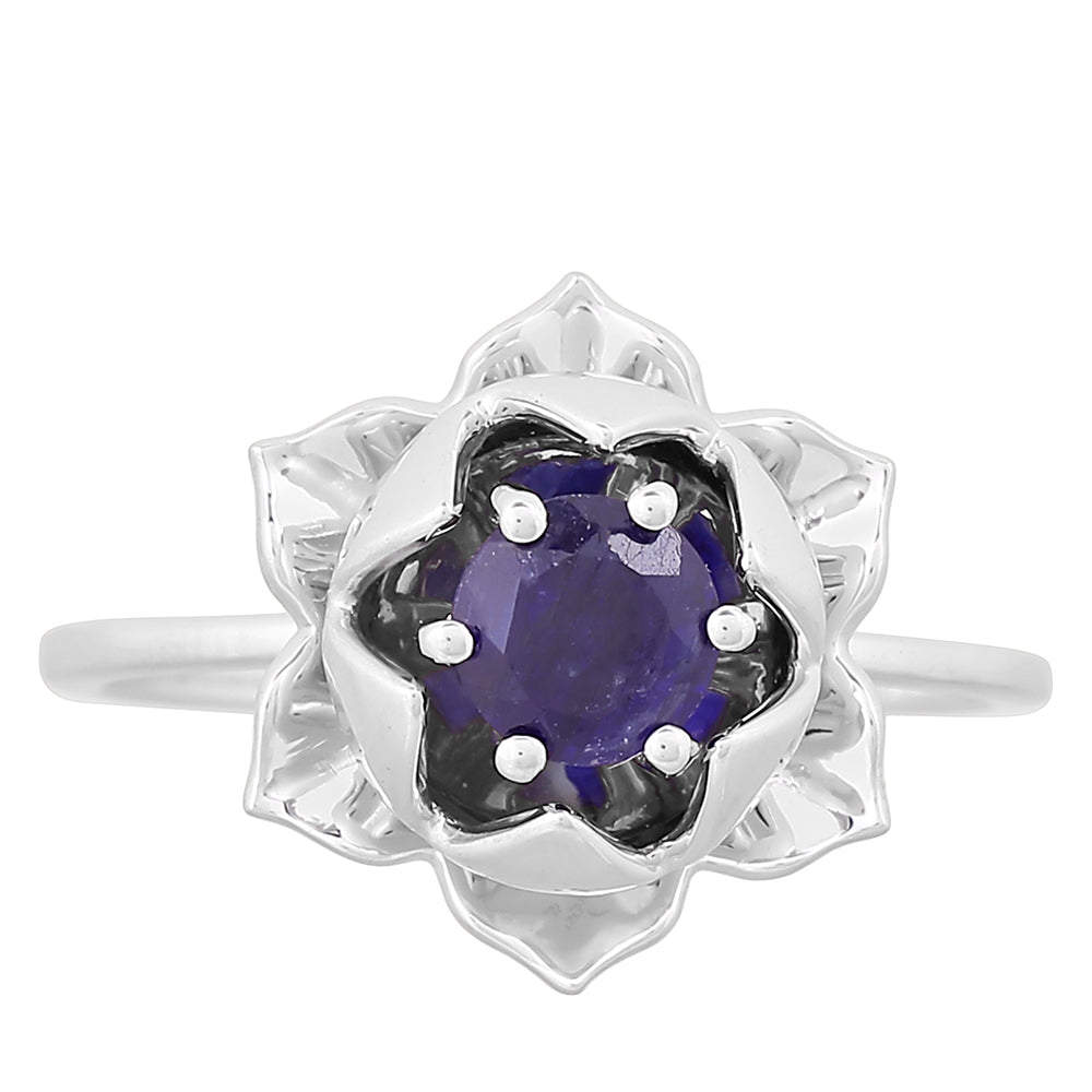 Stříbrný Prsten s Thajským Safírem 1 