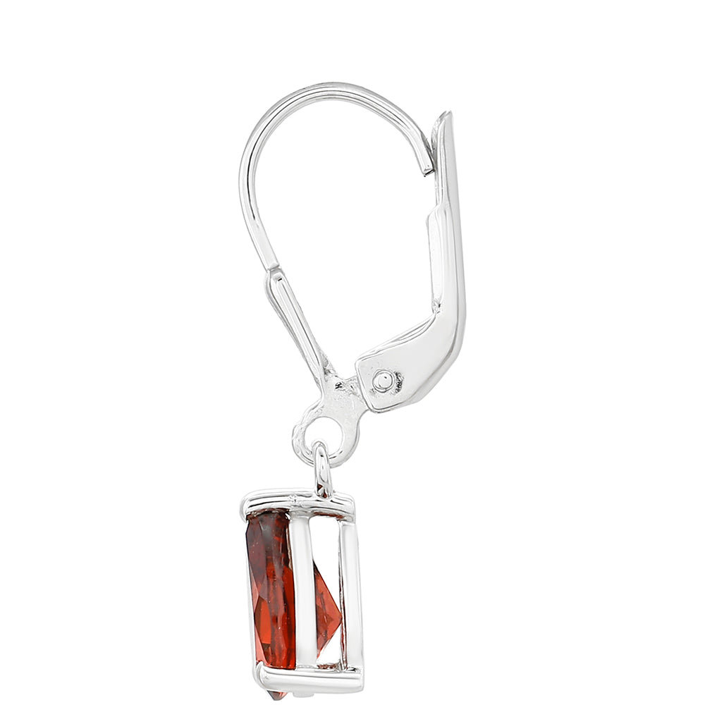 Stříbrné Náušnice s Granátem 2 