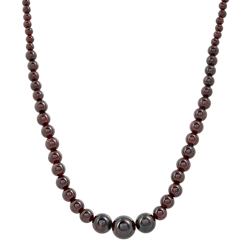 925 / 1000 Sterlingové Stříbro Náhrdelník s Granátem 1 