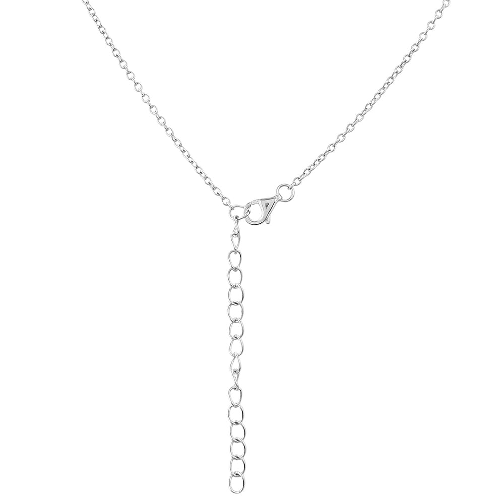 Stříbrný Náhrdelník s Granátem a Bílým Topazem