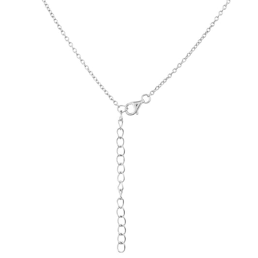 Stříbrný Náhrdelník s Granátem a Bílým Topazem