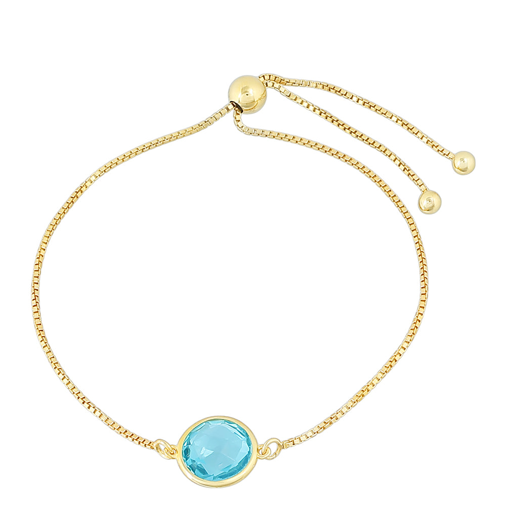 Pozlacený Stříbrný Náramek s Paraiba Křemenem 1 