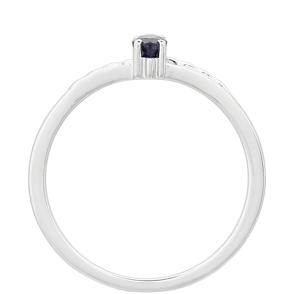 Stříbro 925/1000 - Prsten s Thajským Safírem - Karátové číslo: 0.36. přibližná hmotnost: 1.57 gramů 4 