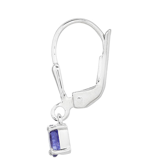 Stříbrné Náušnice s Thajským Safírem