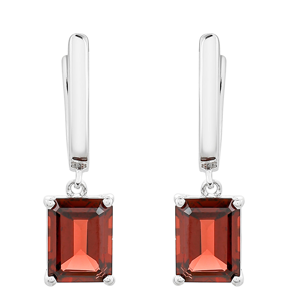 Stříbrné Náušnice s Granátem