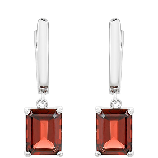 Stříbrné Náušnice s Granátem