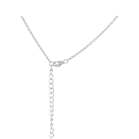 Stříbrný Náhrdelník s Thajským Safírem a Bílým Topazem