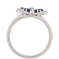 Stříbrný Prsten s Thajským Safírem a Bílým Topazem