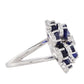 Stříbrný Prsten s Thajským Safírem a Bílým Topazem