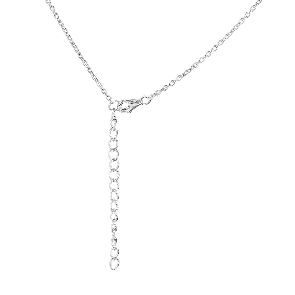 Stříbrný Náhrdelník s Thajským Safírem a Bílým Topazem 2 