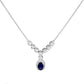 Stříbrný Náhrdelník s Thajským Safírem a Bílým Topazem