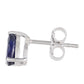 Stříbrné Náušnice s Thajským Safírem