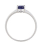 Stříbro 925/1000 - Prsten s Thajským Safírem - Karátové číslo: 1.05. přibližná hmotnost: 1.32 gramů