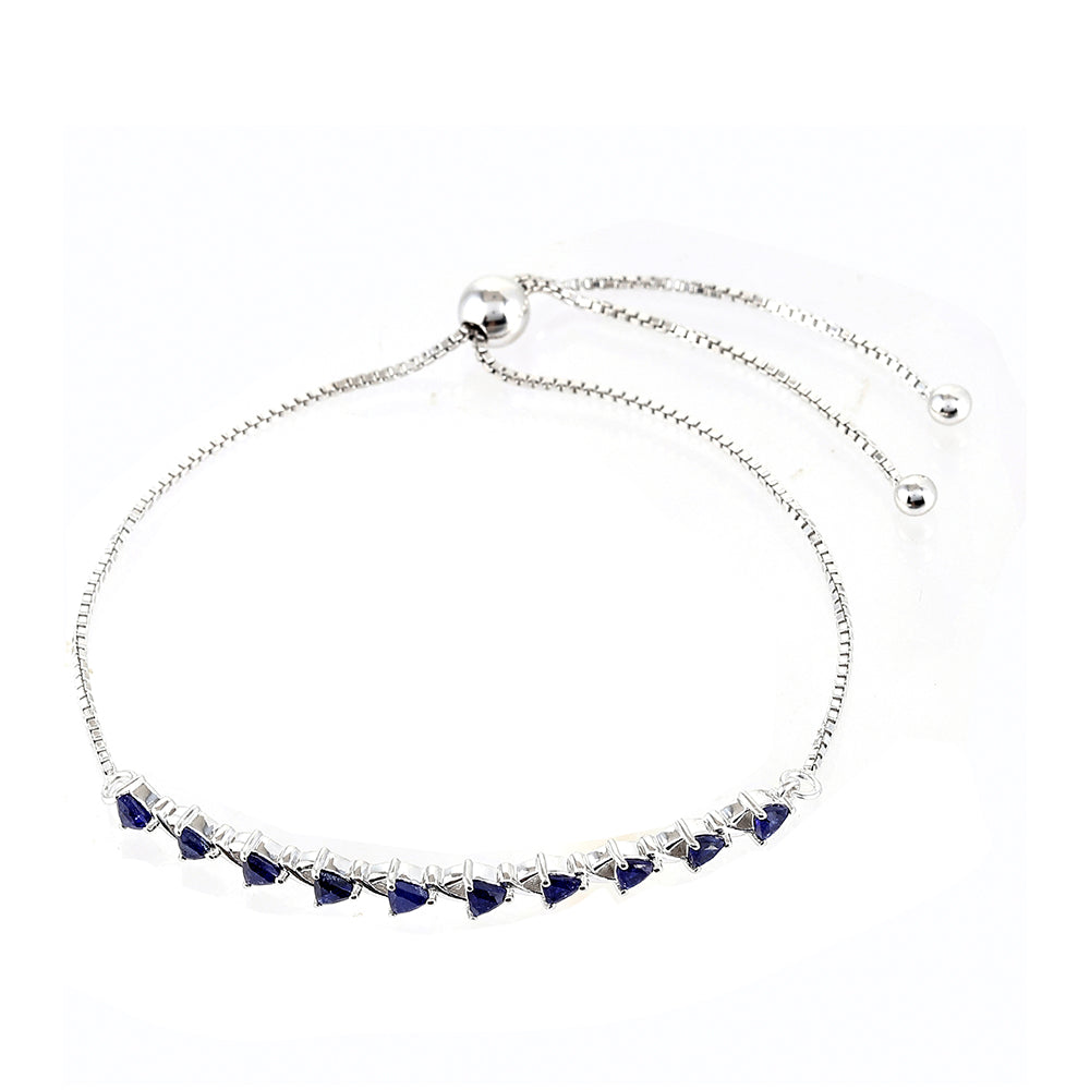 Stříbrný Náramek s Thajským Safírem 2 