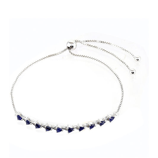 Stříbrný Náramek s Thajským Safírem