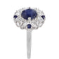 Stříbrný Prsten s Thajským Safírem a Bílým Topazem