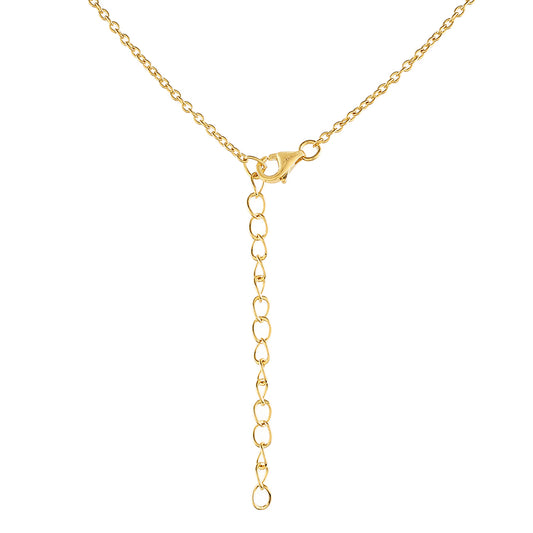 Pozlacené Stříbro 925/1000 - Náhrdelník s Barokní Sladkovodní Kultivovanou Perlou a Bílým Topazem - Karátové číslo: 12.83. přibližná hmotnost: 7.79 gramů