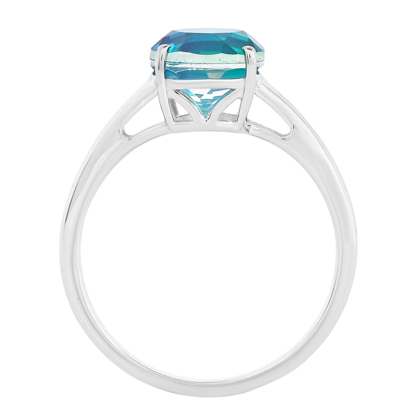 Stříbro 925/1000 - Prsten s Pavím Křemenem - Karátové číslo: 2.11. přibližná hmotnost: 2.26 gramů